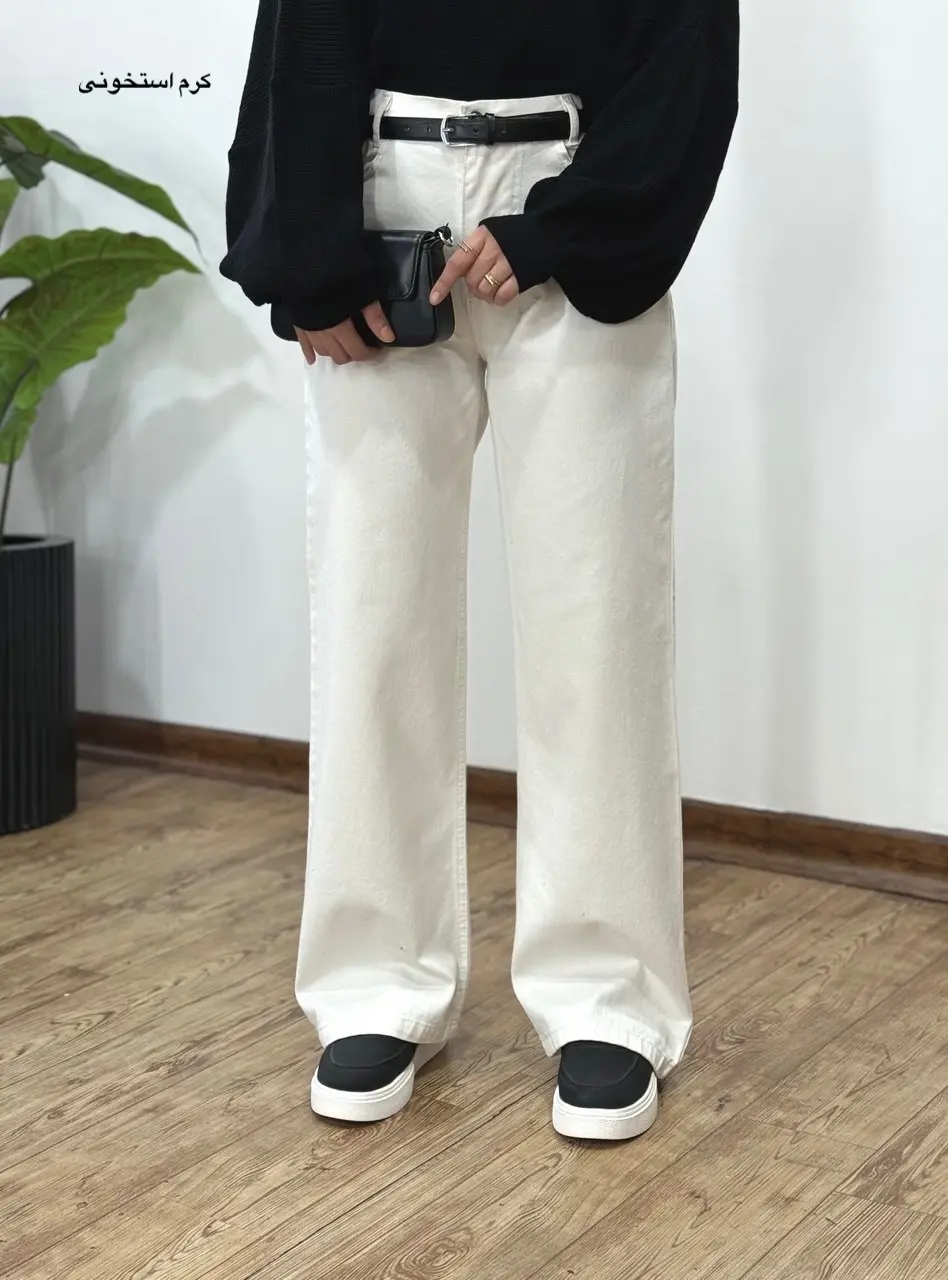 شلوار کتان نیم بگ 1